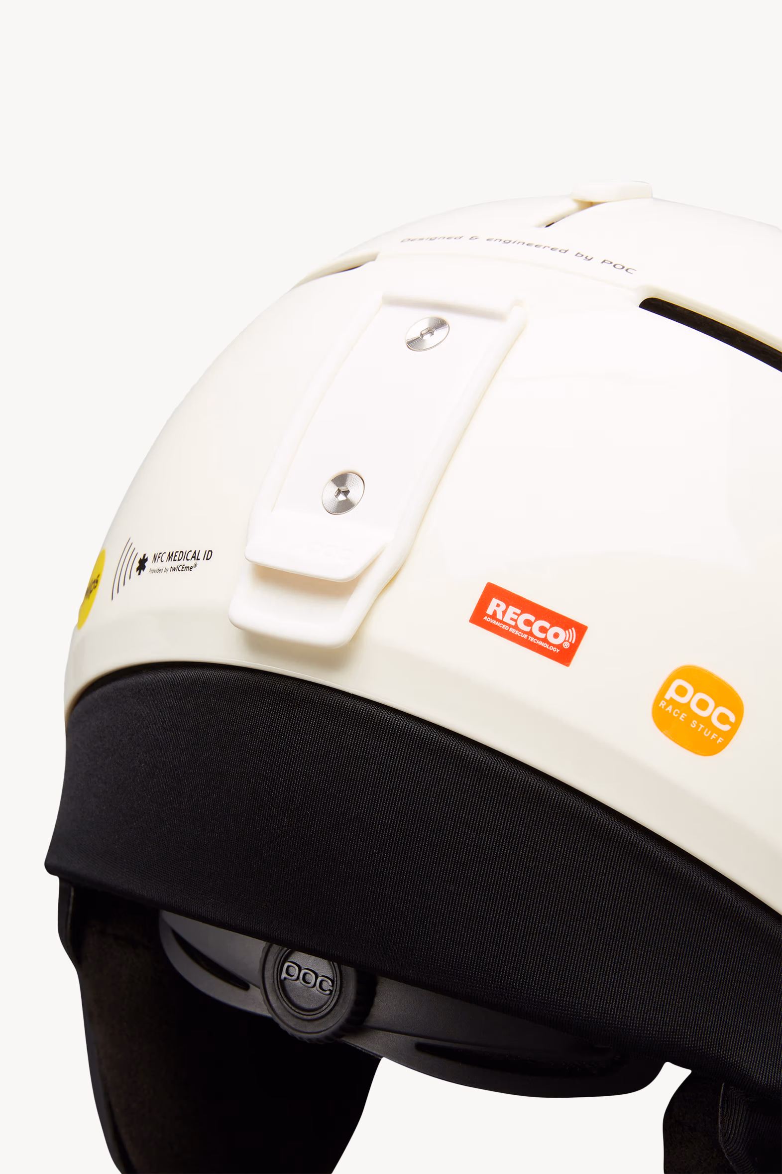 Logo Ski Helmet White Ivory Moncler 4